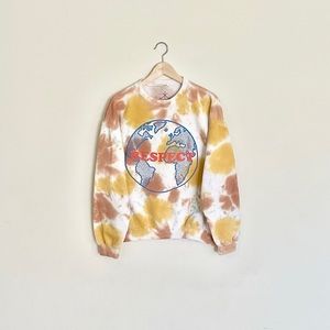 Life Clothing Co. Respect Earth Tie Dyed Spotted Pullover Sweatshirt Adult Large